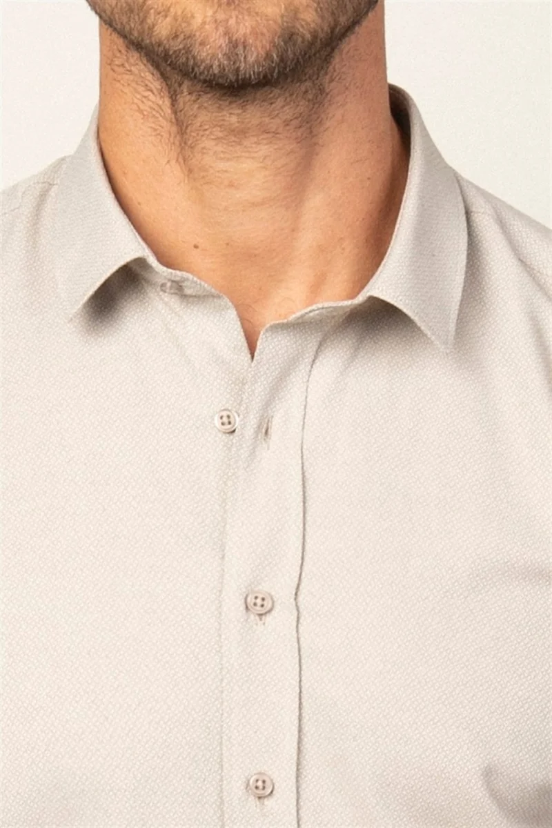 Tudors Modern Fit Long Sleeve Dobby Tie Men's Shirt