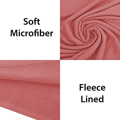 ViCherub Girl’s Thermal Underwear Set Kids Long Johns Fleece Lined Base Layer Top & Bottom Thermals for Girl Coral Large - Image 5