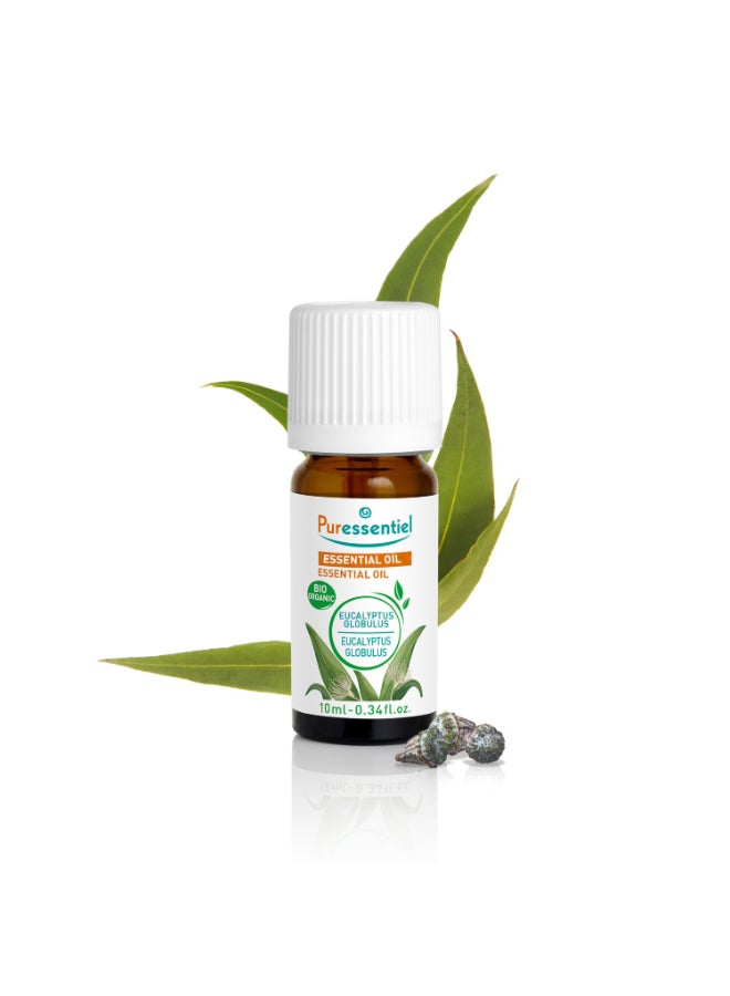Puressentiel Organic Eucalyptus Globulus Essential Oil 10ml | 100% Pure & Natural for Respiratory Relief | Recommended During Colds, Flu & Sinusitis, 0.34 fl oz - Image 2