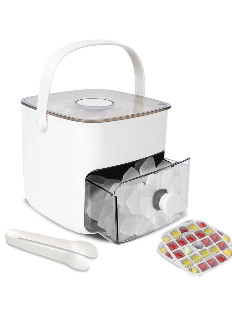 Ice Cube Trays for Freezer - Ice Trays with Lid Covered Ice Maker Trays for Drinks Smoothies Juices Easy Release Ice Cube Trays with Lids for Freezer - Image 1