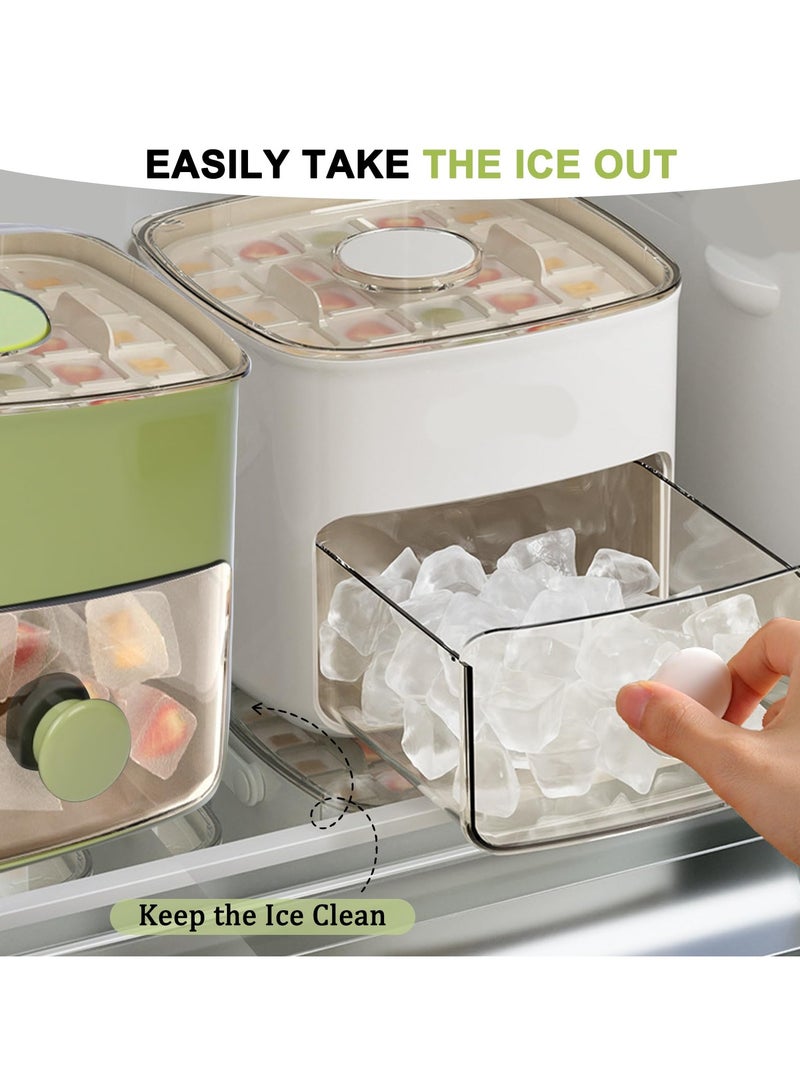 Ice Cube Trays for Freezer - Ice Trays with Lid Covered Ice Maker Trays for Drinks Smoothies Juices Easy Release Ice Cube Trays with Lids for Freezer - Image 2