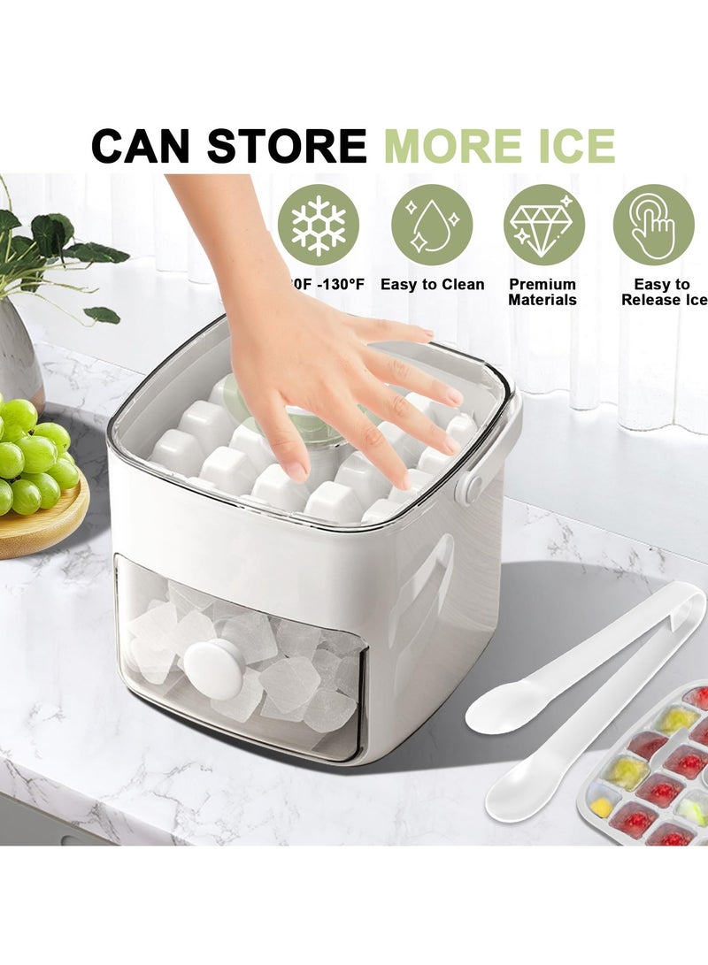 Ice Cube Trays for Freezer - Ice Trays with Lid Covered Ice Maker Trays for Drinks Smoothies Juices Easy Release Ice Cube Trays with Lids for Freezer - Image 3