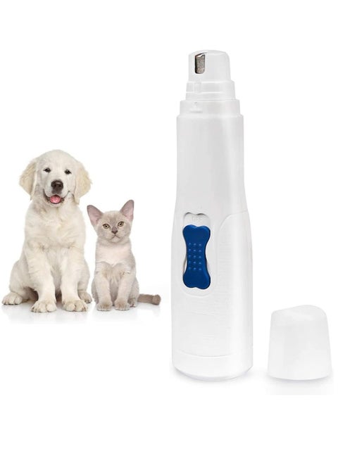 Pet Nail File Grinder Ultra Quiet Professional Trimmer Low Noise Long Working Time Adjustable Most Powerful 2 in 1 for Small Medium Large Breed Dog Cat Grinder Clipper