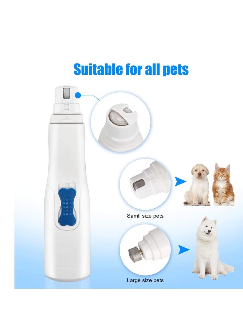 Pet Nail File Grinder Ultra Quiet Professional Trimmer Low Noise Long Working Time Adjustable Most Powerful 2 in 1 for Small Medium Large Breed Dog Cat Grinder Clipper