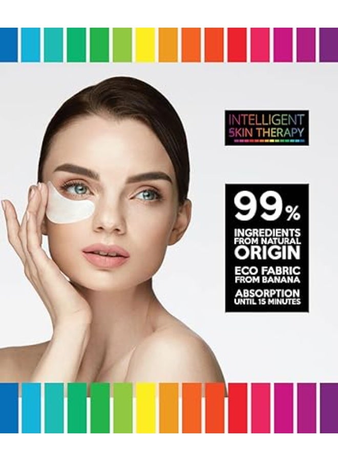 Under Eye Patches Booster Intelligent Skin Therapy - Made in EU - 100% Biodegradable Banana Fiber Sheet - Cruelty Free & 100% Vegan - Natural Formula - COLLAGEN - Image 4