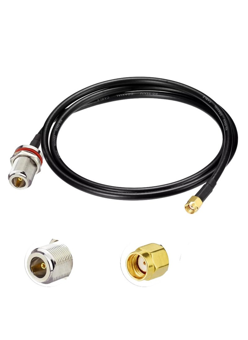 Ohm OHM N-Type Female to RP-SMA Male Cable (RG223) - N-Type Connector Waterproof and Panel Mount  - Image 2