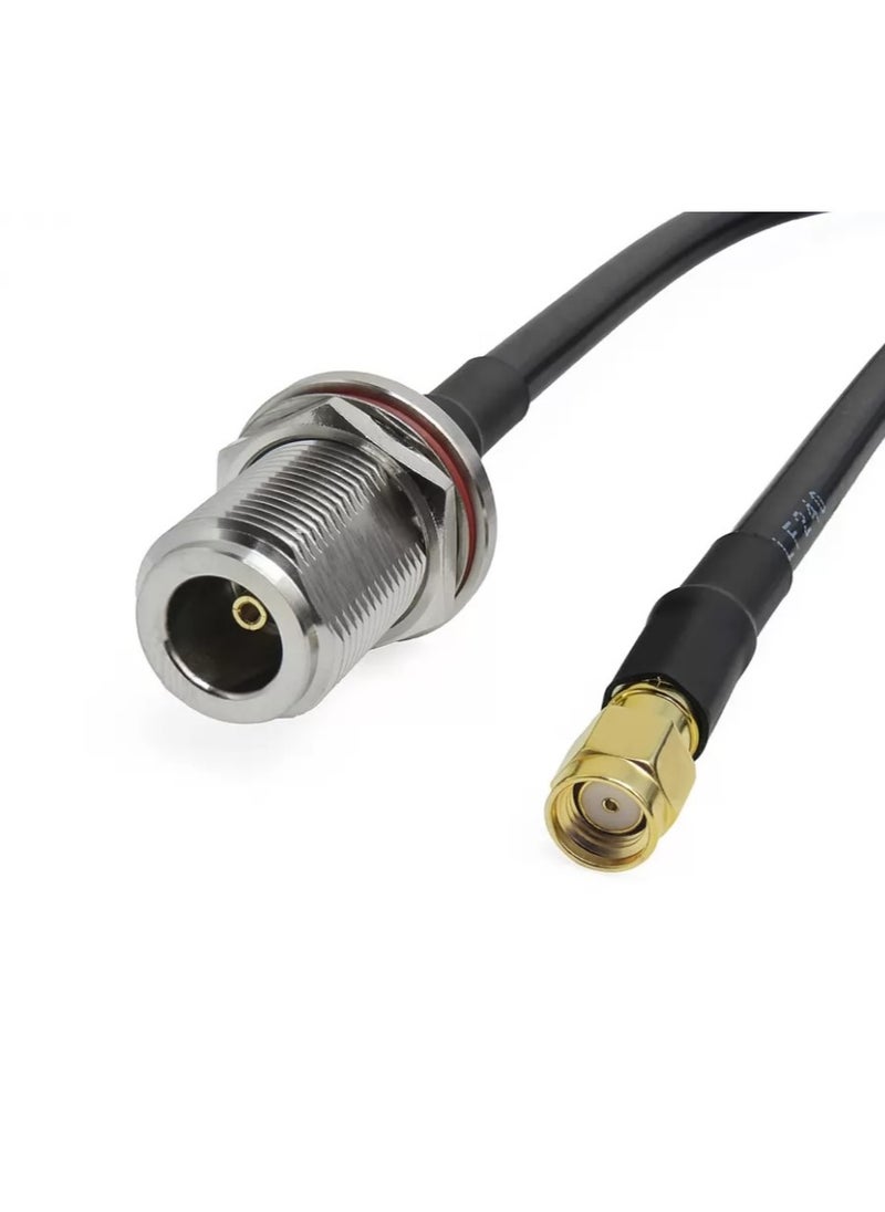 Ohm OHM N-Type Female to RP-SMA Male Cable (RG223) - N-Type Connector Waterproof and Panel Mount  - Image 1