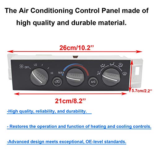 MOCW 9378815 15-72548 599-007 AC Heater Control Panel Climate Control Module Switch Without Rear Window Defogger for 1996-1999 Chevy Truck GMC C1500 C2500 C3500 K1500 K2500 K3500 Truck 16231175 - Image 4