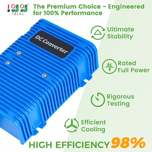 9.99WORLD MALL Universal Golf Cart Voltage Reducer DC Converter 36V or 48V to 12V 30 A 360W for EZGO Club Car Yamaha Golf Carts, with Power Cables - Image 4
