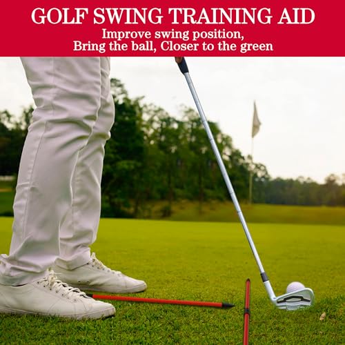 Seticek Golf Alignment Sticks 2 Pack,Upgraded 48" Collapsible Alignment Stick Golf Training Aid for Aiming, Putting, Swing Trainer, Golf Training Sticks with Clear Tube Case（Red） - Image 5
