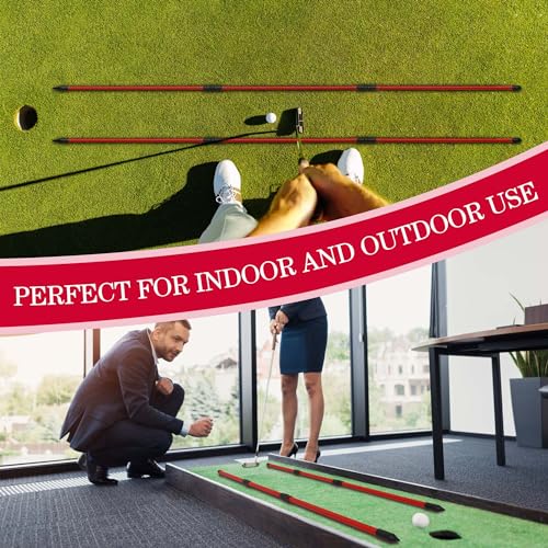 Seticek Golf Alignment Sticks 2 Pack,Upgraded 48" Collapsible Alignment Stick Golf Training Aid for Aiming, Putting, Swing Trainer, Golf Training Sticks with Clear Tube Case（Red） - Image 3