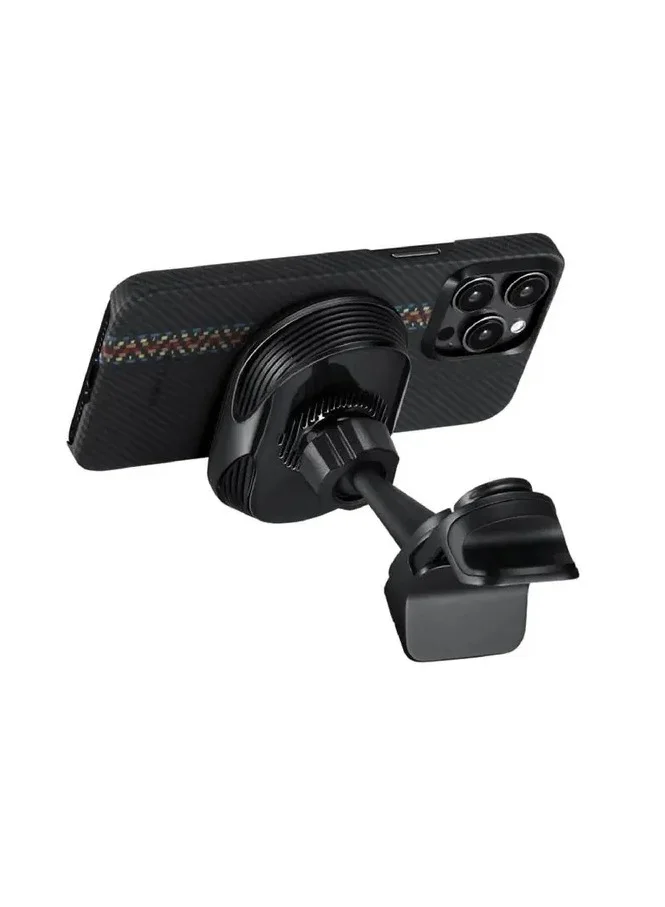 PITAKA MagEZ Car Mount Pro 2 With Tesla Holder / 15W Wireless Charger & NFC Functionality / Strong Magnetic Attachment - Black