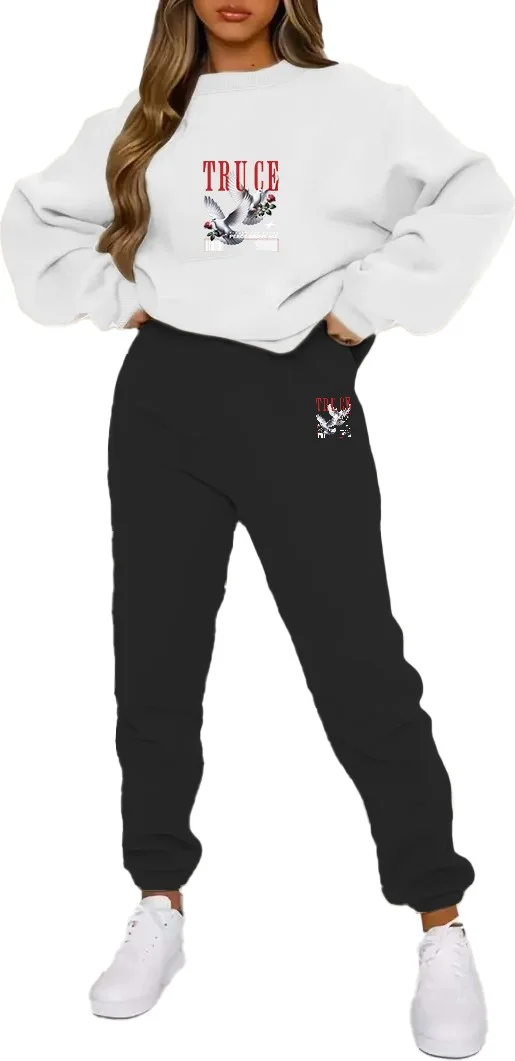 DogFish Tracksuit Oversize Dovegraphic Printed Tracksuit White