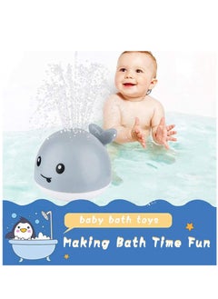 Womdee Baby Bath Toys, Light Up Bath Toys with LED Light, Sprinkler Bathtub Toys for Toddlers Infant Kids Boys Girls, Whale Spray Water Bath Toy, Bathtub Shower Pool Bathroom Toy for Baby  - Image 3