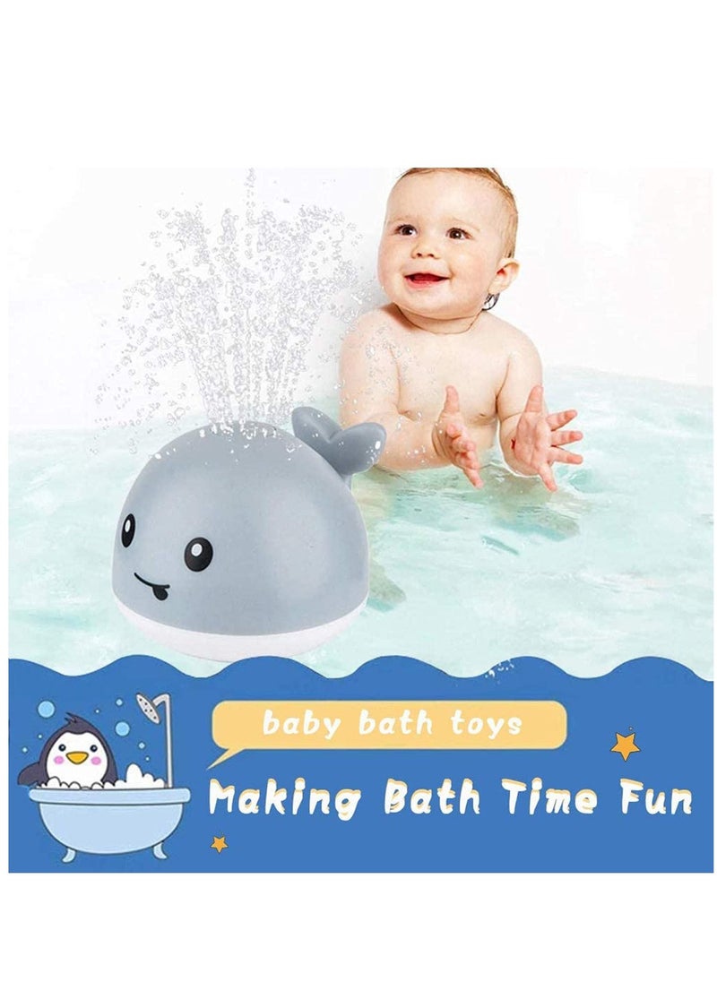Womdee Baby Bath Toys, Light Up Bath Toys with LED Light, Sprinkler Bathtub Toys for Toddlers Infant Kids Boys Girls, Whale Spray Water Bath Toy, Bathtub Shower Pool Bathroom Toy for Baby  - Image 3