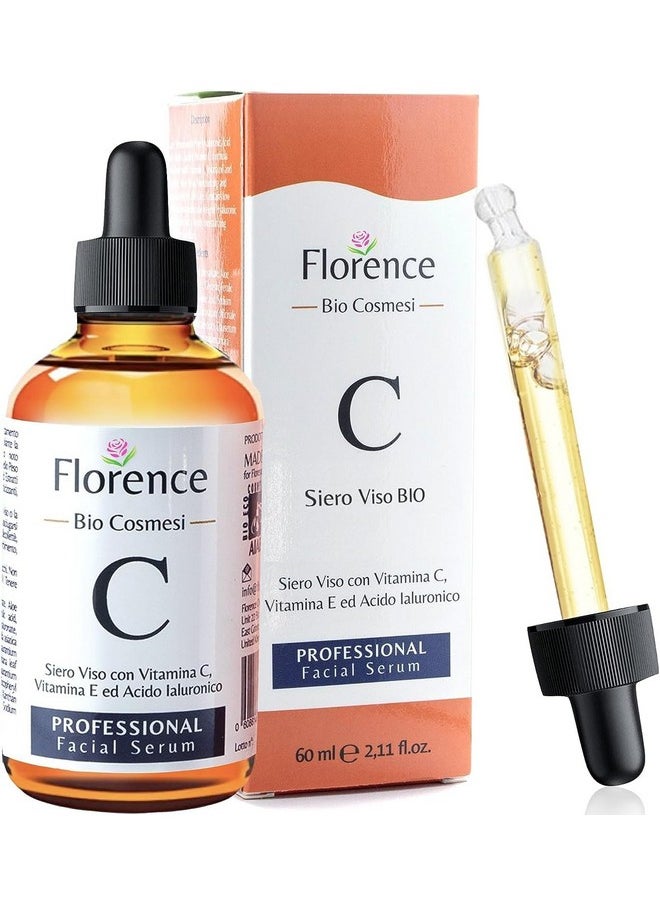 Florence - Big 2 Fl Oz. Vitamin C Face Serum. Anti Aging Dark Spot Remover Facial Serum. All-In-One Brightening Vitamin C, Niacinamide, Hyaluronic Acid & Vit E Skin Care Serum For Eye Area, Fine Lines & Wrinkles - Image 1