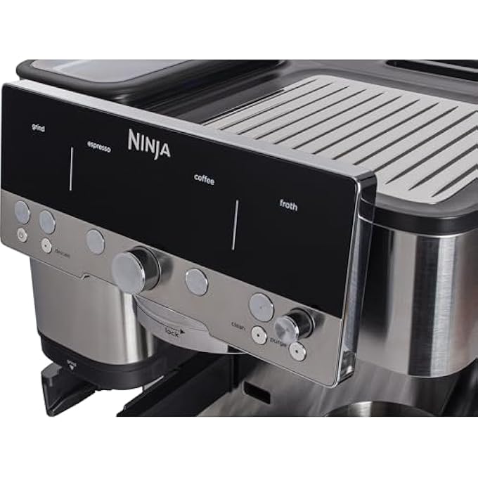 Ninja Luxe Premier Es601Eu 3In1 Coffee Maker With Grinder And Frother For Latte Cappuccino Cold Brew  Espresso Easy To Use 4 Presets For Frothing Silver - Image 4