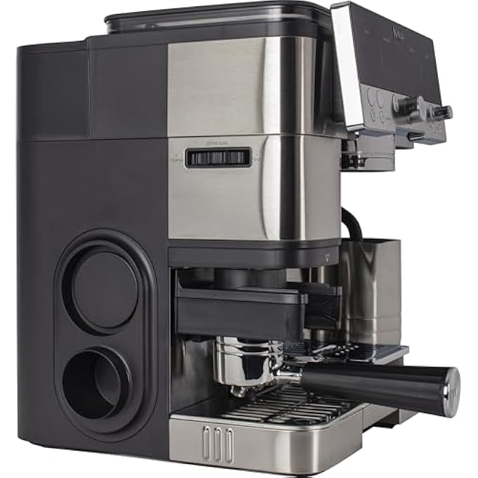 Ninja Luxe Premier Es601Eu 3In1 Coffee Maker With Grinder And Frother For Latte Cappuccino Cold Brew  Espresso Easy To Use 4 Presets For Frothing Silver - Image 3