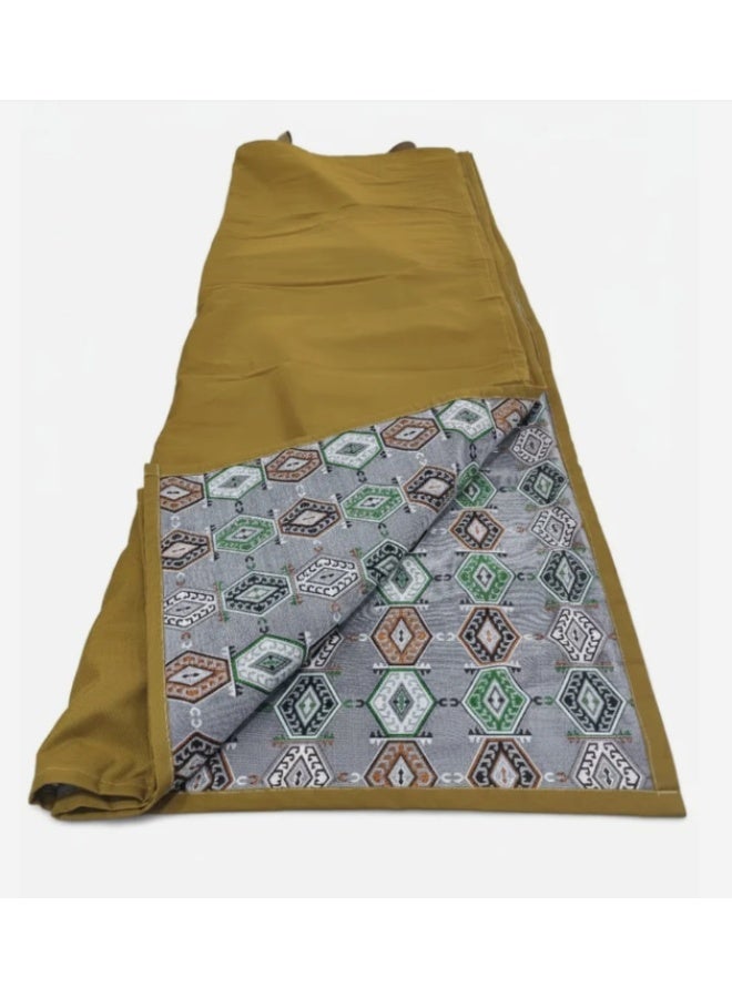 BAB Large Picnic Mat 200×280 cm | 8-Person Outdoor Blanket | Durable Khaki Mat with Assorted Designs for Camping, Family Picnic & Garden Use - Image 2