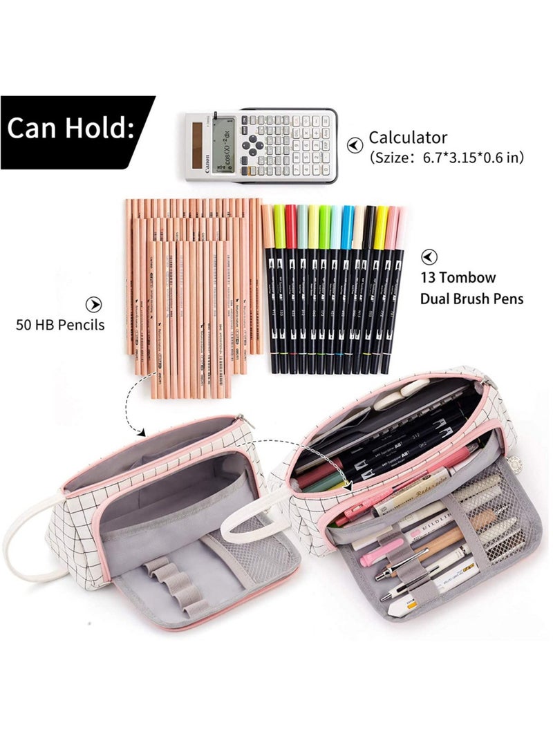 Large Capacity Pencil Case, Colorful Canvas Storage Bag, Marker Pencil Case, Simple Stationery Bookshelf, High School Office, College Student, Female Adult, And Youth Gift - Image 2