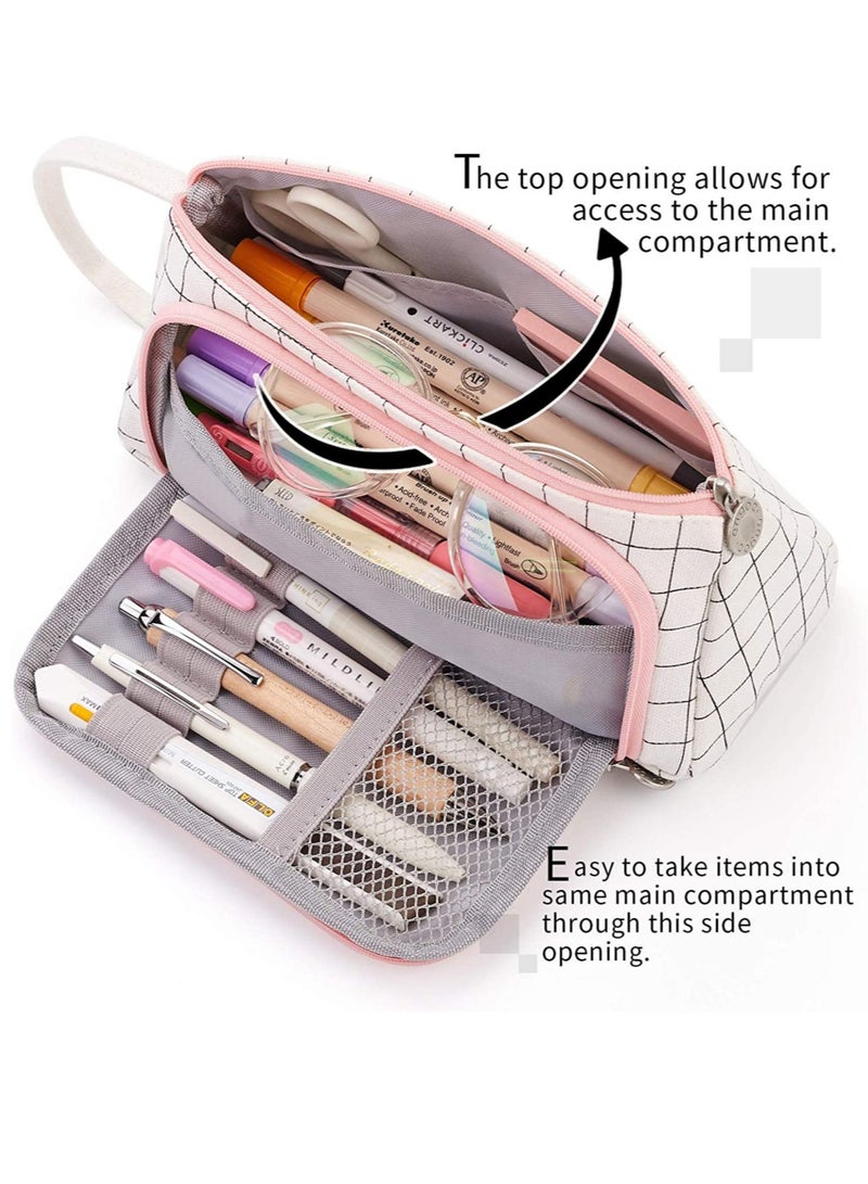 Large Capacity Pencil Case, Colorful Canvas Storage Bag, Marker Pencil Case, Simple Stationery Bookshelf, High School Office, College Student, Female Adult, And Youth Gift - Image 3