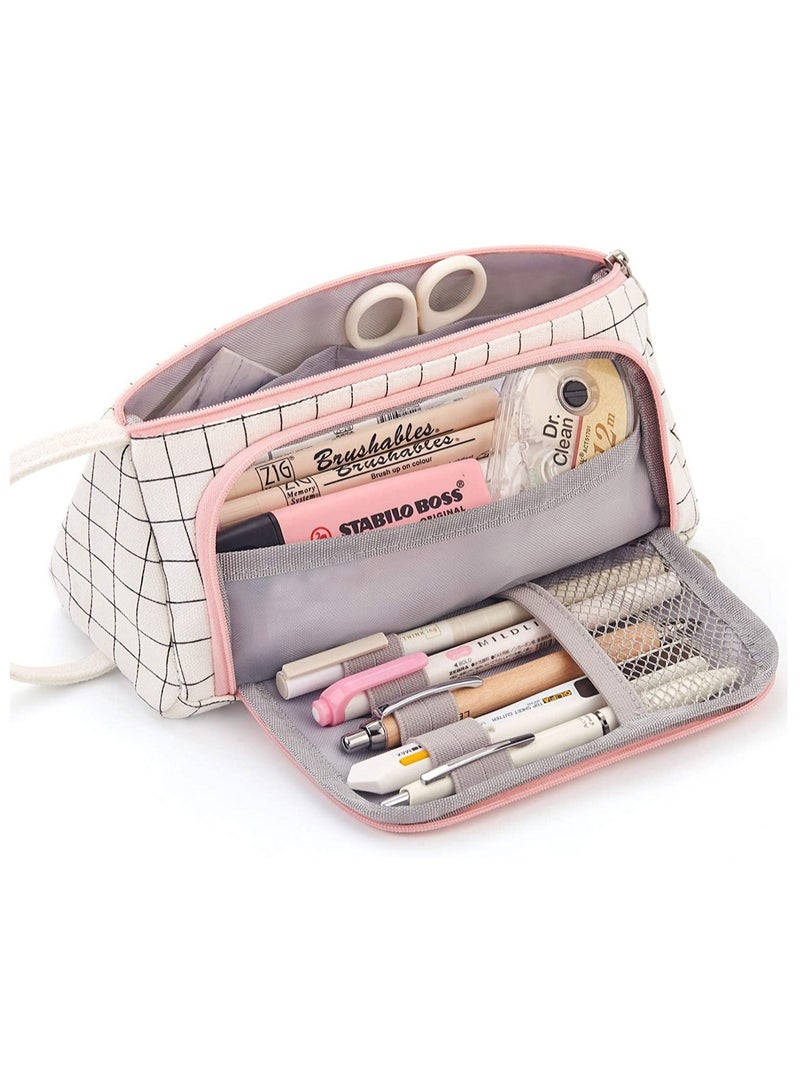 Large Capacity Pencil Case, Colorful Canvas Storage Bag, Marker Pencil Case, Simple Stationery Bookshelf, High School Office, College Student, Female Adult, And Youth Gift - Image 1