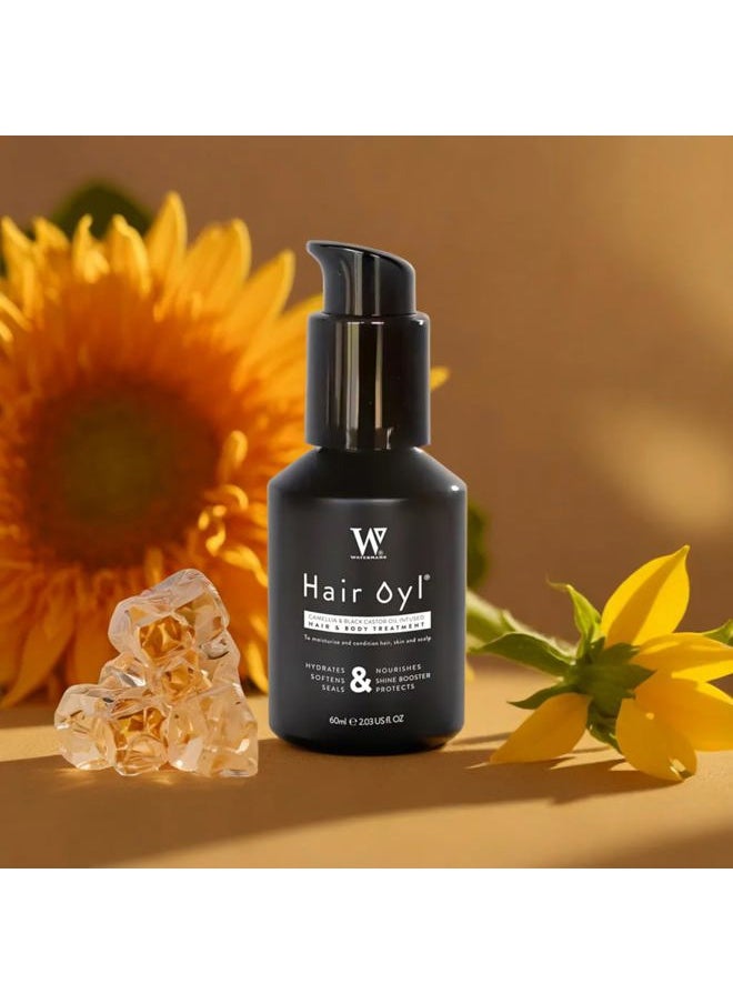 Watermans - , Duel Use for Hair and Body Hydration. Scalp & Hair Strengthening Oil, Best oil for Hair Growth 2.03 fl oz - Image 1