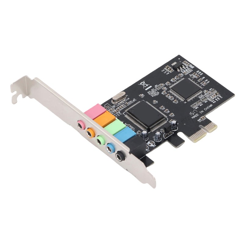 PCIe Sound Card 5.1 Internal 3D Stereo Surround Sound PCI Express Adapter - Low Profile Bracket for Desktop PC - Image 2
