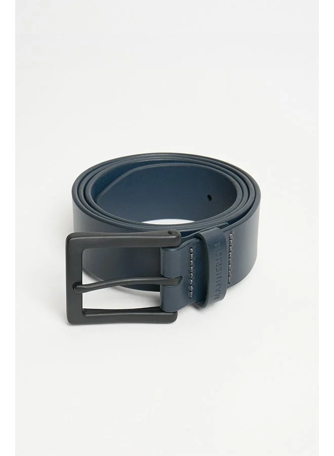 تكلف The Dockside Casual Leather Belt Deep Navy