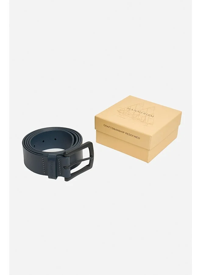 تكلف The Dockside Casual Leather Belt Deep Navy