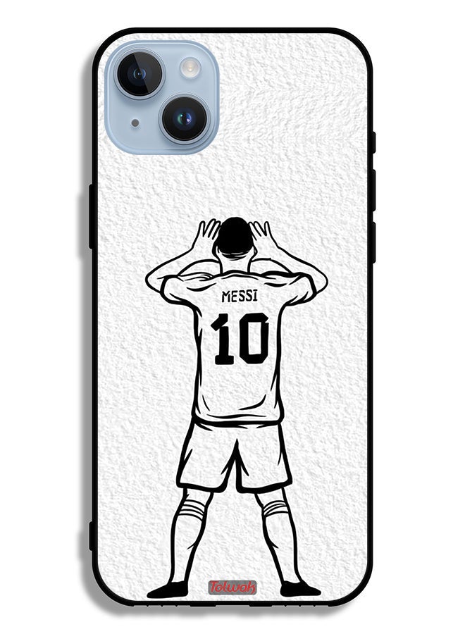 Tolwak Apple iPhone 14 Plus Protective Case Messi Sketch - Image 2