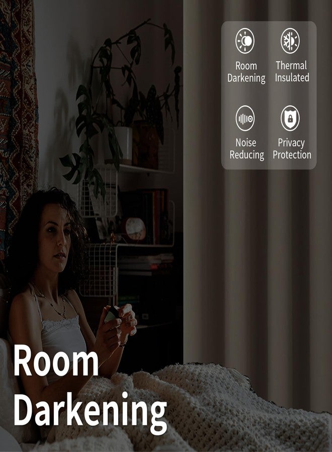 BGment ستارة باب منزلق من BGment للفناء، طولها 84 بوصة، ستارة فاصلة للغرف عريضة للغاية، ستارة معتمة لغرفة النوم، ستارة نافذة معزولة حراريًا توفر الخصوصية، لوحة واحدة، لون جملي، عرض 100 بوصة - Image 4