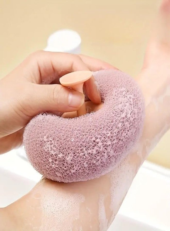 Xariya Loofah for Bathing, Body Scrubber for Bathing, Body Wash Scrubber, Sponge Scrub for Body, Body Cleaning Scrubber, Bathing Loofah for Women (Multicolor) (Pack of 1) - Image 1