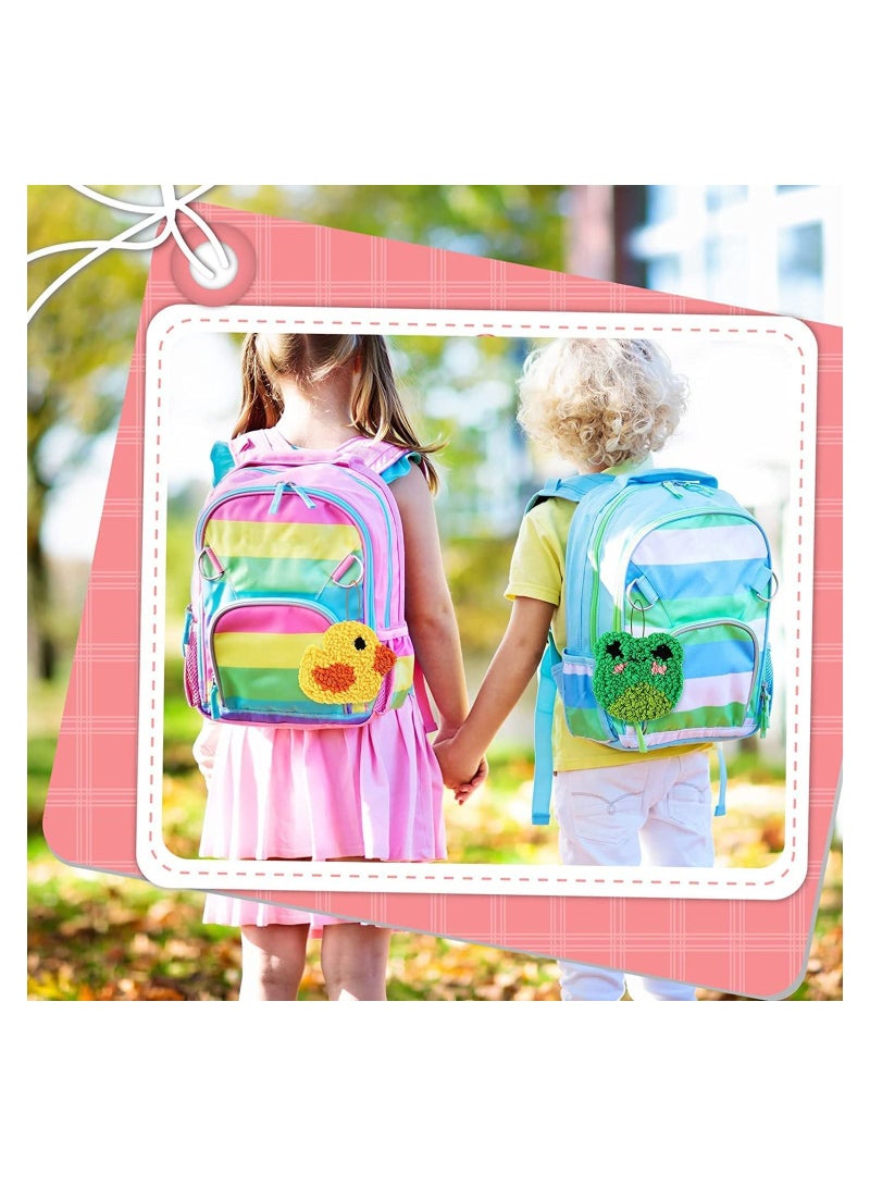 Punch Needle Coasters Kit 20 Pcs Includes 6 Cloth with Pattern Yarn 6 Adhesive Felts 5 Hand Tools Wooden Embroidery Hoop and Instruction for Adults Kids Beginners Starter Mug Tufted Rug Making Set - Image 5