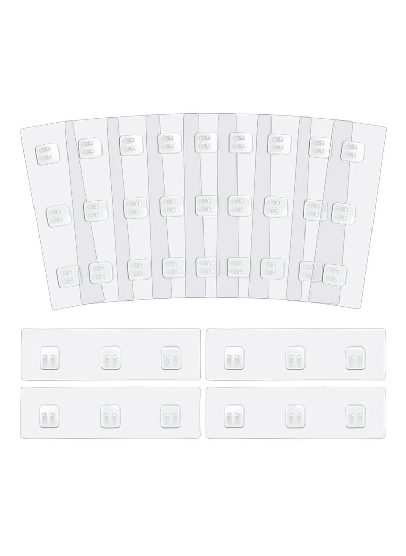 Excefore 12 قطعة حامل دش زاوية خطاف استبدال لاصق، ملصقات لاصقة لرفوف حامل الدش سلة حامل، منظم حمام خطاف معلق  - Image 1