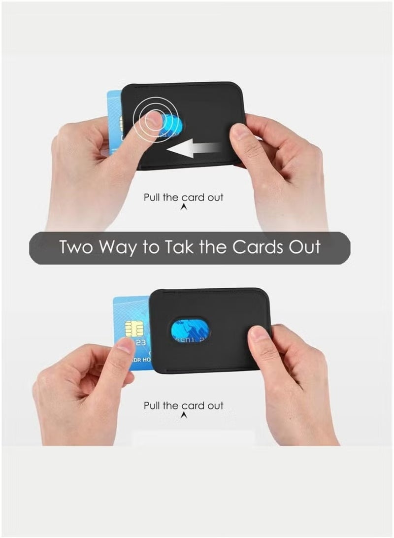 Raxoom Luxury Magnetic Phone Wallet Holder plus stand for iPhone & Samsung – Black PU Leather Slim, Secure Grip, RFID Blocking, Minimalist Card Holder for Men & Women - Suitable for iPhone 16, 15, 14, 13, 12, Pro & Pro Max Models – Holds upto 3 Cards - Image 3