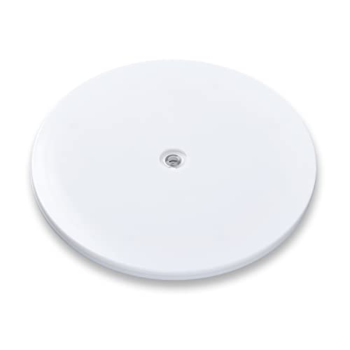 HSTECH 4 inch Lazy Susan Turntable White Acrylic Ball Bearing Rotating Tray for Spice Rack Table Cake Kitchen Pantry Decorating Bathrooms, 20-lb Load Capacity (360˚ Rotation) - Image 1