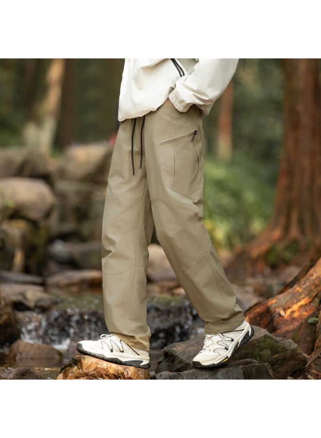 Homlean American-style Paratrooper Cargo Pants For Men, Autumn Mountain-style Functional Casual Versatile Fashionable Trousers Ht03 Khaki 4XL - Image 1