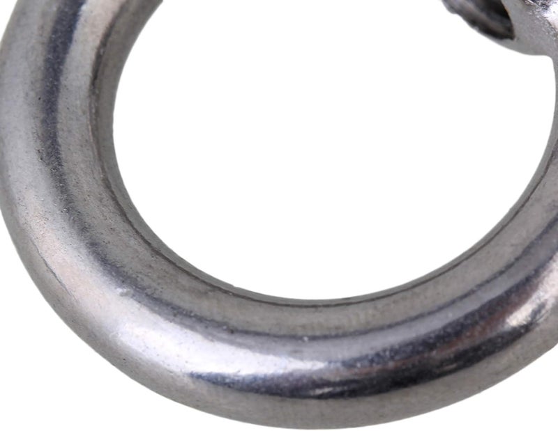 CNBTR Japanese Style Silver M8 304 Stainless Steel Ring Shape Lifting Eye Nut Set of 5 - Image 4