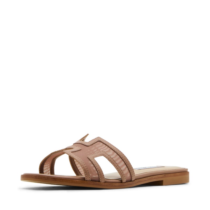 Steve Madden Womens Hadyn Slide Sandal Mocha Mesh 7