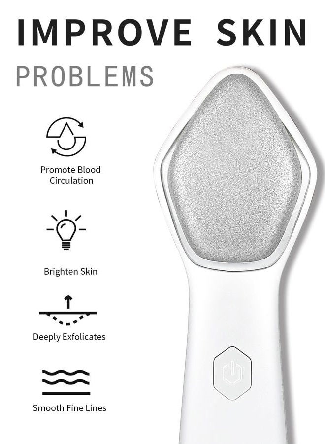 NEWDERMO Microdermabrasion Machine Pro, Large Diamond Electric Microdermabrasion Wand Tool With 3 Levels Frequency for Face Body Exfoliate Skin Care (White, Large) - Image 3