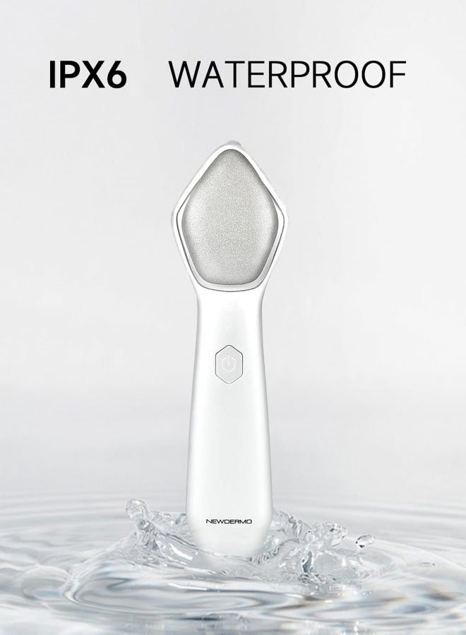 NEWDERMO Microdermabrasion Machine Pro, Large Diamond Electric Microdermabrasion Wand Tool With 3 Levels Frequency for Face Body Exfoliate Skin Care (White, Large) - Image 5