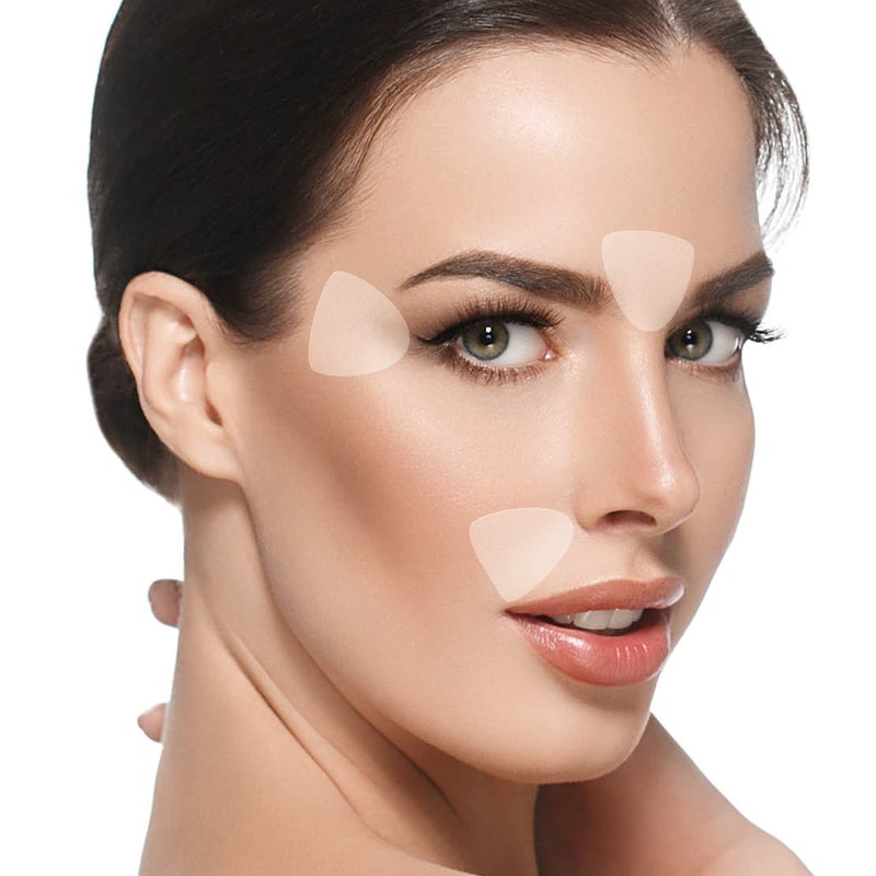 BLUMBODY Face Forehead Wrinkle Patches  Mini AntiWrinkle Facial Patches for Eyes Mouth Forehead  Triangle NonSilicone Face Tape for Elevens Crows Feet and Fine Lines  160 Facial Patches