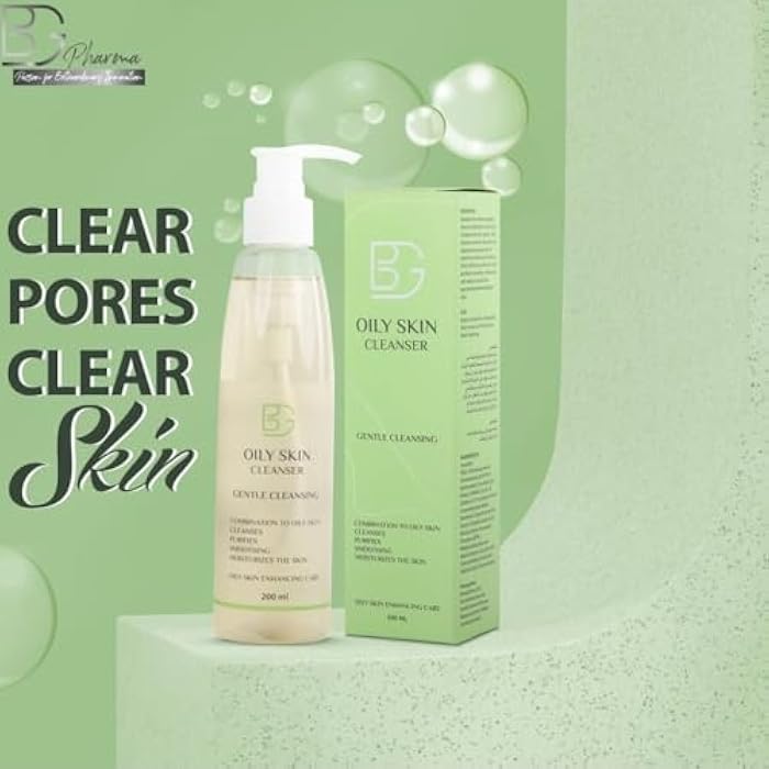 BG Oily Cleanser – 200 ml –Deeply Cleanser for Combination to Oily Skin - Removes Impurities and Regulates Sebum Production - Gentle Formula - Image 3