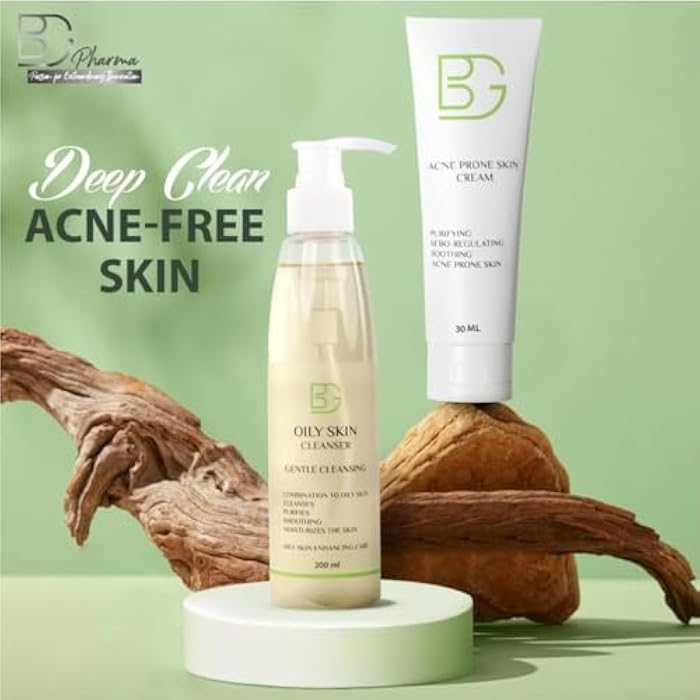 BG Oily Cleanser – 200 ml –Deeply Cleanser for Combination to Oily Skin - Removes Impurities and Regulates Sebum Production - Gentle Formula - Image 2