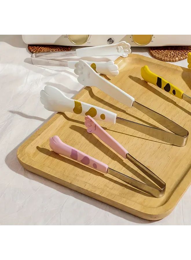 White Cat Paw Tongs Stainless Steel BBQ Sandwich Kitchen Gadgets Bread Salad - Image 4