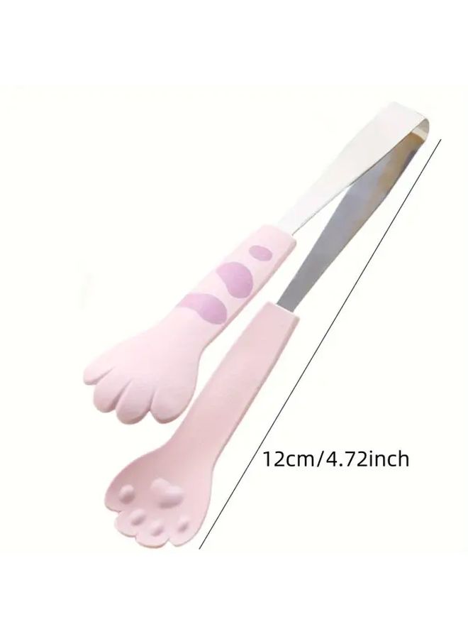 White Cat Paw Tongs Stainless Steel BBQ Sandwich Kitchen Gadgets Bread Salad - Image 3