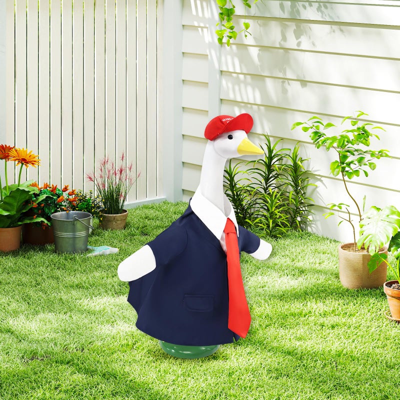 EHZYP 3 Pcs Porch Goose Outfits, for 23-28 Inch Porch Goose,Patriotic Costume for Plastic/Cement Statue for Outdoor Courtyard Garden Terrace Art Decoration (23-28IN, 23-28IN) - Image 2