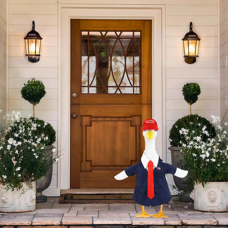 EHZYP 3 Pcs Porch Goose Outfits, for 23-28 Inch Porch Goose,Patriotic Costume for Plastic/Cement Statue for Outdoor Courtyard Garden Terrace Art Decoration (23-28IN, 23-28IN) - Image 3
