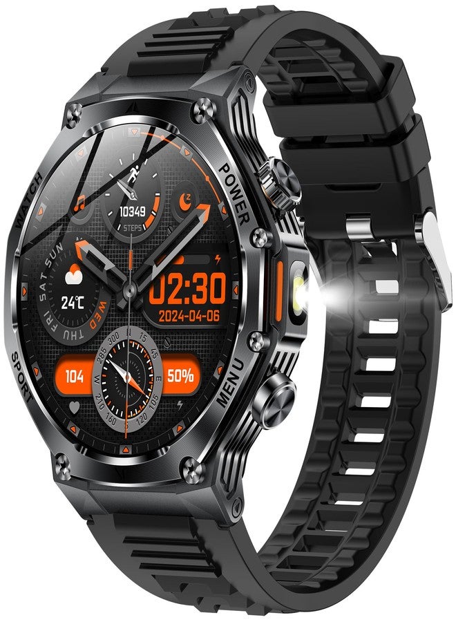 Loluka Luxury Smart Watch for Men Answer/Make Call 1.8" HD Full Touch Screen with Multiple Sports Modes Sleep Monitor Stainless Steel Activity Fitness Tracker - Image 1